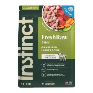 Instinct Frozen Raw Bites Grain Free Grass Fed Lamb Recipe Dog Food