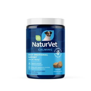 NaturVet Hickory Smoked Bacon Flavor, Daily Emotional Support Calming Supplements for Dogs