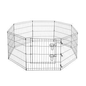 Pet Adobe 8 Panels Folding Pet Playpen with Door