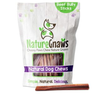 Nature Gnaws Beef Bully Sticks Natural Dog Chews 6"