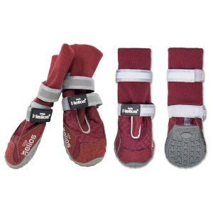 Dog Helios Red 'Traverse' Premium Grip High-Ankle Outdoor Dog Boots