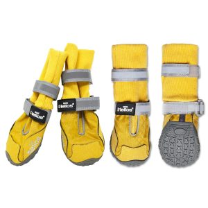 Dog Helios Yellow 'Traverse' Premium Grip High-Ankle Outdoor Dog Boots