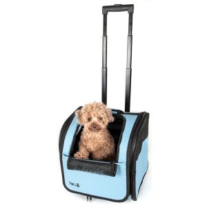 Pet Life Blue Wheeled Travel Pet Carrier