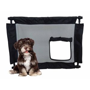 Pet Life Black Porta-Gate Travel Collapsible And Adjustable Folding Pet Gate
