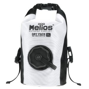 Dog Helios White 'Grazer' Waterproof Outdoor Travel Dry Food Dispenser Bag