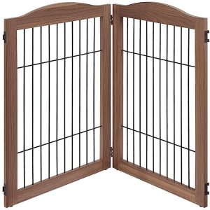 UniPaws Wire 2 Panel Extension Kit Walnut Pet Gate