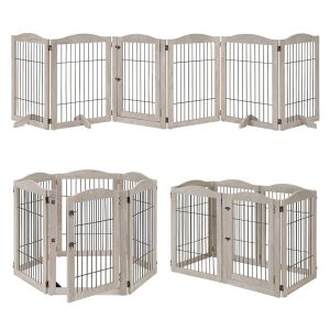 UniPaws Wire 6 Panels Weathered Gray Pet Gate