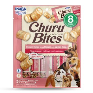 Inaba Churu Bites Chicken Wraps Chicken with Salmon Recipe Dog Treats