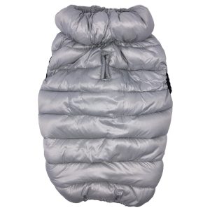 Pet Life Grey 'Pursuit' Quilted Ultra-Plush Thermal Dog Jacket