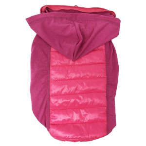 Pet Life Pink 'Apex' Lightweight Hybrid 4-Season Stretch and Quick-Dry Dog Coat with Pop Out Hood