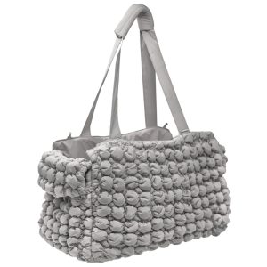 Pet Life Grey 'Bubble Vogue' Ultra-Plush Fashion Designer Pet Carrier