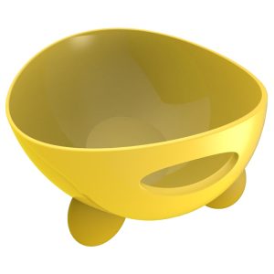 Pet Life Yellow 'Modero' Dishwasher Safe Modern Tilted Dog Bowl