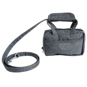 Pet Life Grey 'Posh Walk' Purse Dog Leash, Accessory Holder and Waste Bag Dispenser