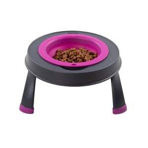 Dexas Fuchsia Single Elevated Feeder for Dogs