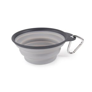 Dexas Light Gray Collapsible Travel Cup for Dogs