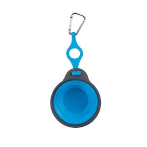 Dexas Pro Blue Travel Cups with Bottle Holder & Carabiner for Dogs