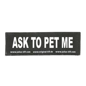 Julius-K9 Ask To Pet Me Patch for Dogs