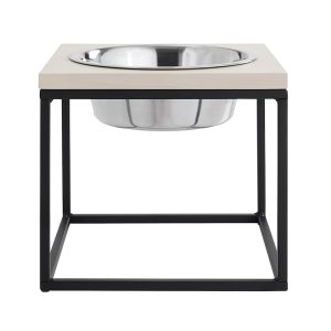 Sam's Pets Dan Wood and Stainless Steel Elevated Pet Bowl