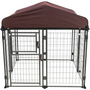 TRIXIE Deluxe Outdoor Dog Kennel with Cover and Secure Lock