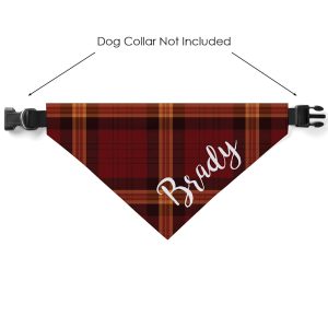 Custom Personalization Solutions Fall Plaid Dog Bandana