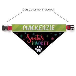 Custom Personalization Solutions Santa Favorite Dog Bandana