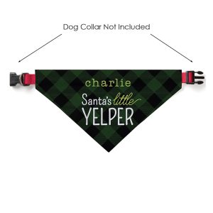 Custom Personalization Solutions Santa's Little Yelper Dog Bandana