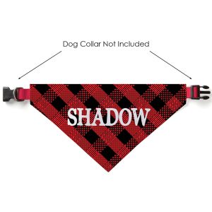 Custom Personalization Solutions Buffalo Plaid Dog Bandana