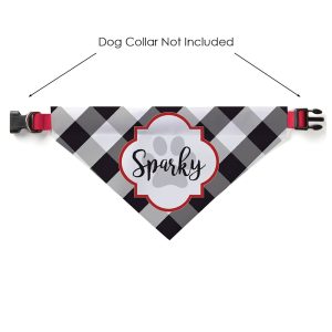 Custom Personalization Solutions Gingham Dog Bandana