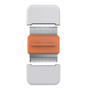 Pet Life 'Zipocket' Orange 2-in-1 Underake and Stainless Steel Travel Grooming Pet Comb