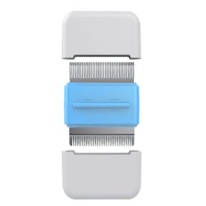 Pet Life 'Zipocket' Blue 2-in-1 Underake and Stainless Steel Travel Grooming Pet Comb