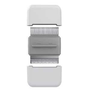 Pet Life 'Zipocket' Gray 2-in-1 Underake and Stainless Steel Travel Grooming Pet Comb