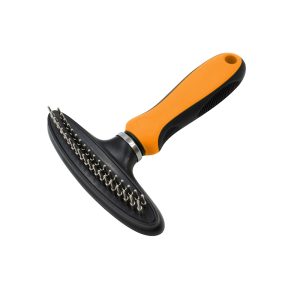 Pet Life Flex Series Oange Dual-Row Grooming Rake Pet Comb