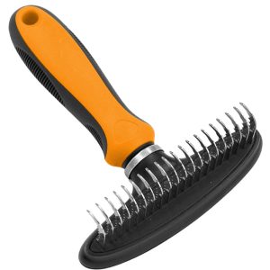 Pet Life Flex Series Orange Undercoat Dematter Grooming Pet Rake