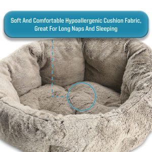 Sleepy Pet Cream Quilt Round Dog Bed