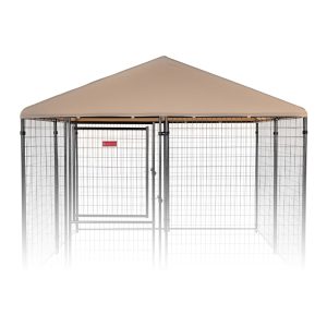 Lucky Dog Khaki Presidential Canopy Dog Kennel Cover