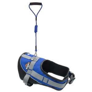 Dog Helios Blue Bark-Mudder Easy Tension 3M Reflective Endurance 2-in-1 Adjustable Dog Leash and Harness