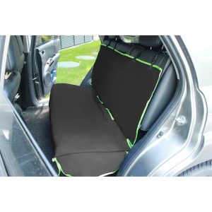 Pet Life Black Open Road Mess-Free Back Seat Safety Car Seat Cover Protector for Dog, Cats, and Children