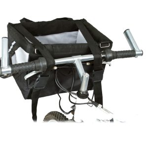 Pet Life Black Fur Cycle Collapsible Pet Dog Bicycle Bike Carrier With Inner Safety Leash