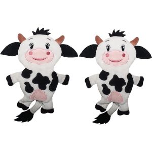 Piggy Poo and Crew Cow Paper Crinkle Squeaker Toy