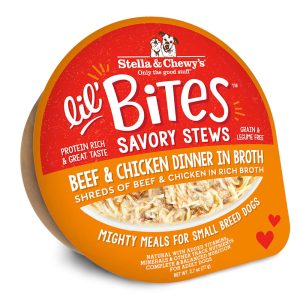 Stella & Chewy's Lil Bites Beef & Chicken Dinner in Broth Savory Dog Stews for Small Breeds