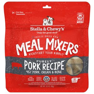 Stella & Chewy's Freeze Dried Raw Purely Pork Meal Mixer High Protein Dry Dog Food Topper