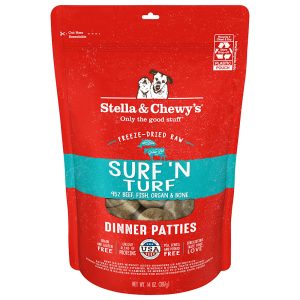 Stella & Chewy's Freeze Dried Raw Dinner Patties High Protein Surf 'N Turf Salmon & Beef Recipe Dry Dog Food