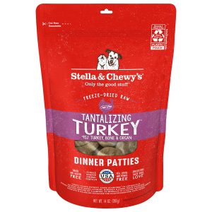 Stella & Chewy's Freeze Dried Raw Dinner Patties High Protein Tantalizing Turkey Recipe Dry Dog Food