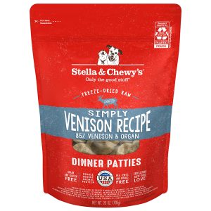 Stella & Chewy's Freeze Dried Raw Dinner Patties High Protein Simply Venison Recipe Dry Dog Food