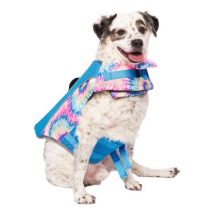 Canada Pooch Wave Rider Tie Dye Dog Life Vest