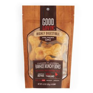 Good Lovin' Chicken-Flavored Rawhide Bones Dog Treats