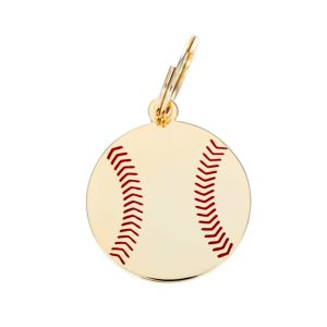 Two Tails Pet Company Baseball Pet ID Tag