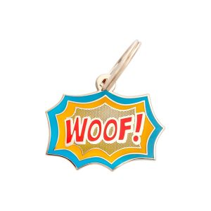 Two Tails Pet Company Woof! Pet ID Tag