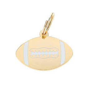 Two Tails Pet Company Football Pet ID Tag