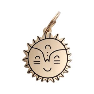Two Tails Pet Company Smiling Sun Pet ID Tag